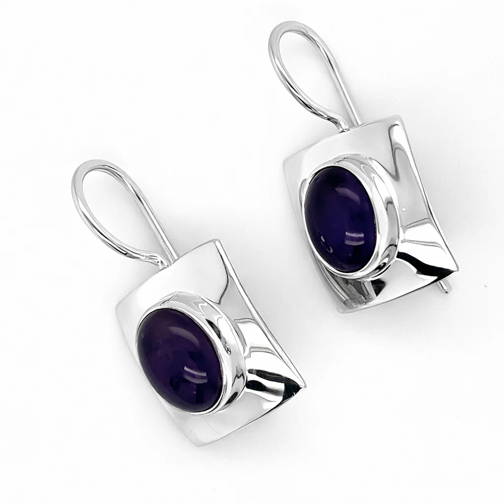Ava Amethyst Earrings - Image 4