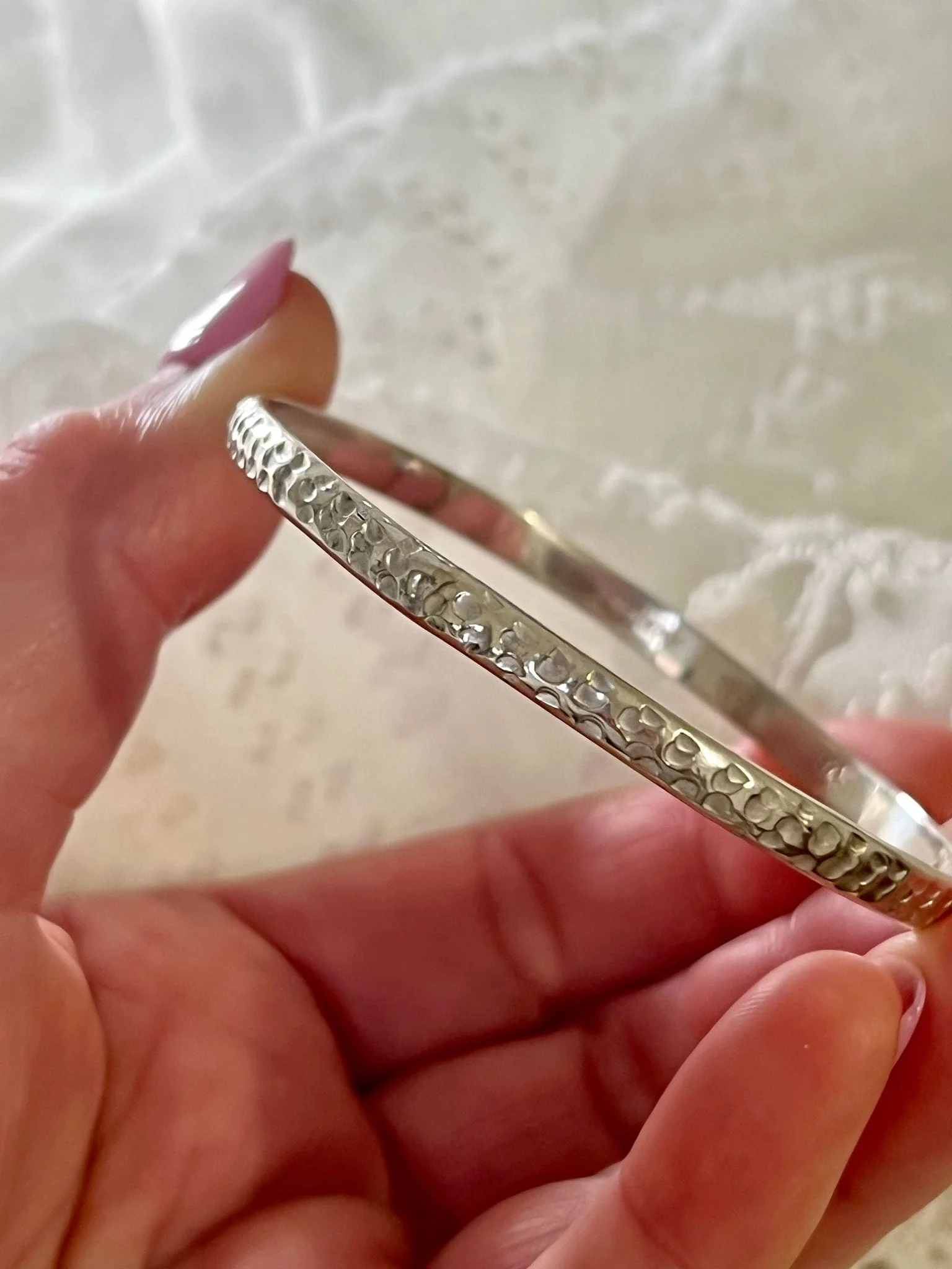 Beaten Bangle 5 MM - Image 5