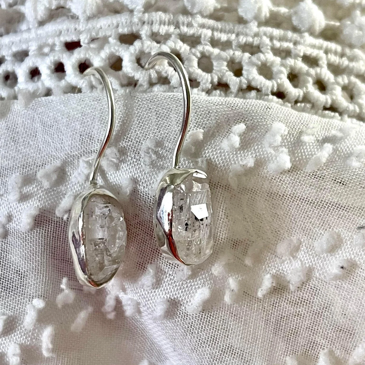 Boho Bling Herkimer Diamond Earrings - Image 3
