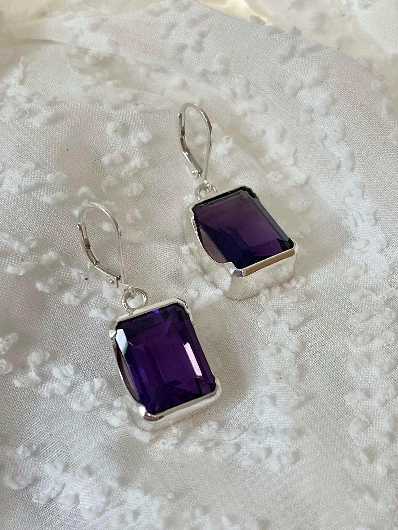 Bold Amethyst Earrings - Image 4
