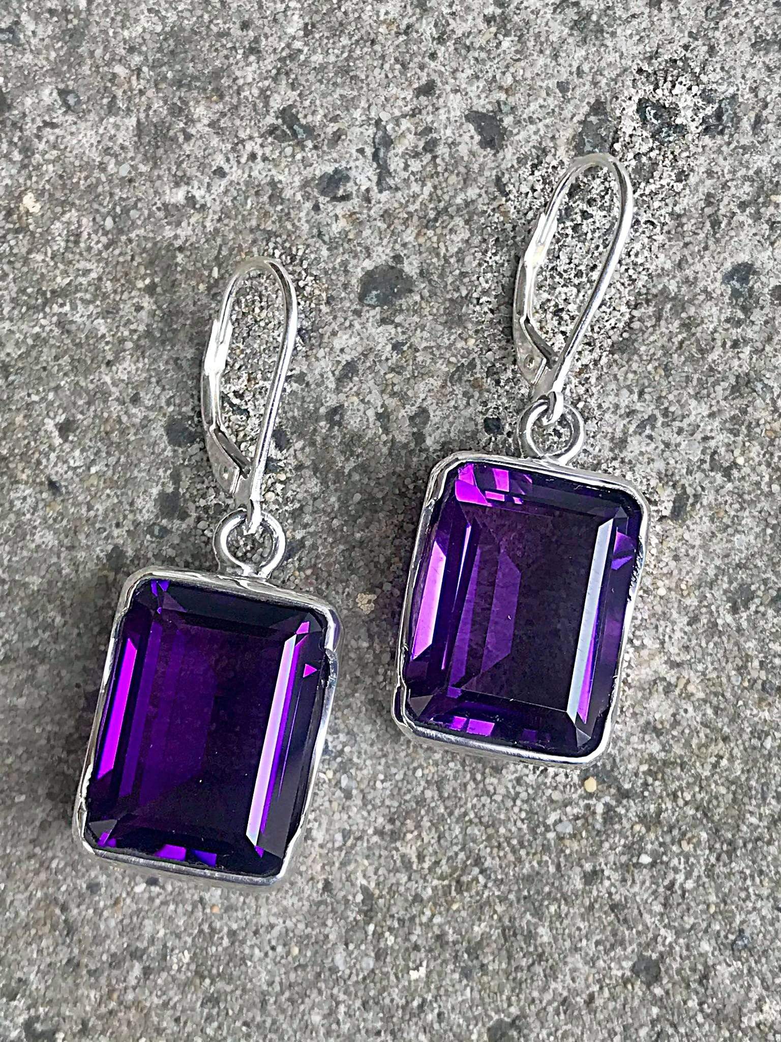 Bold Amethyst Earrings - Image 5