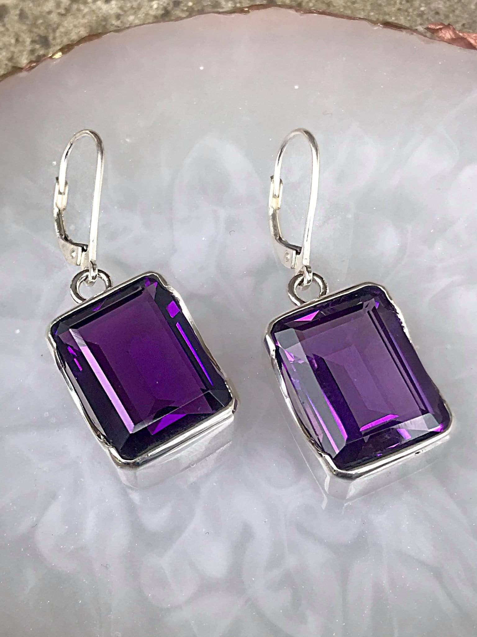 Bold Amethyst Earrings - Image 6