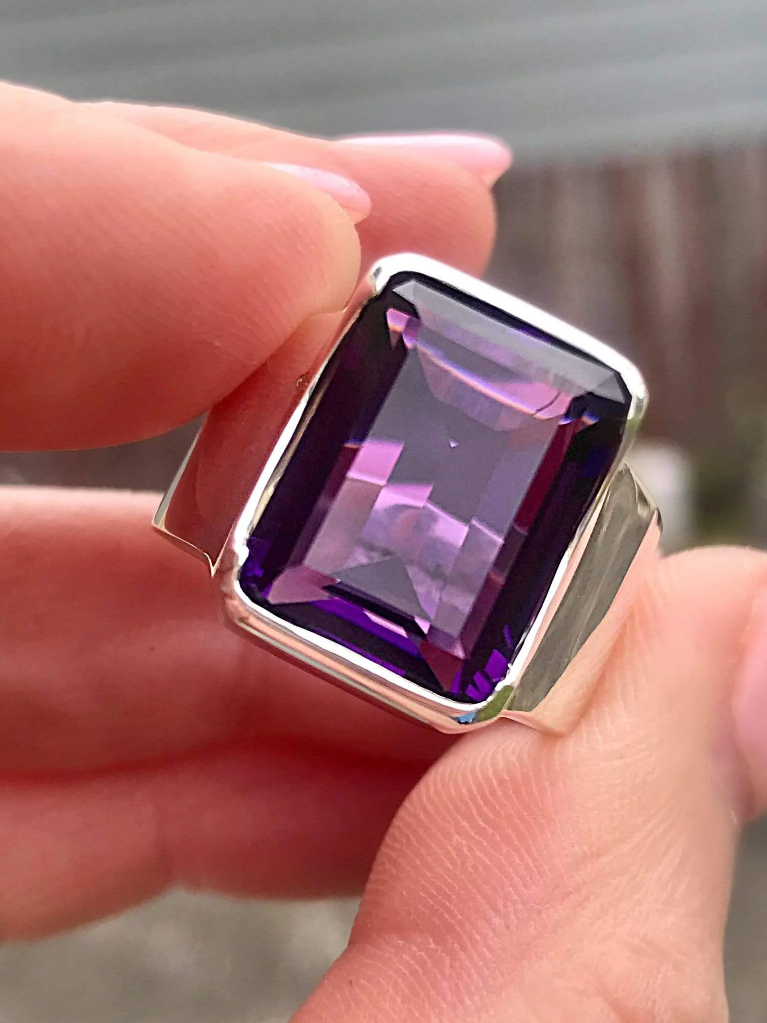 Bold Amethyst Ring - Image 3