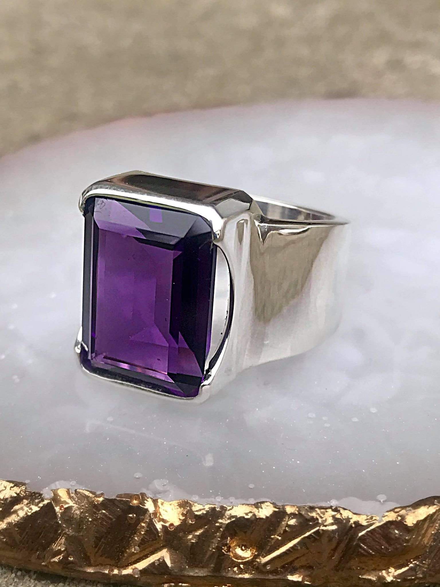 Bold Amethyst Ring - Image 6