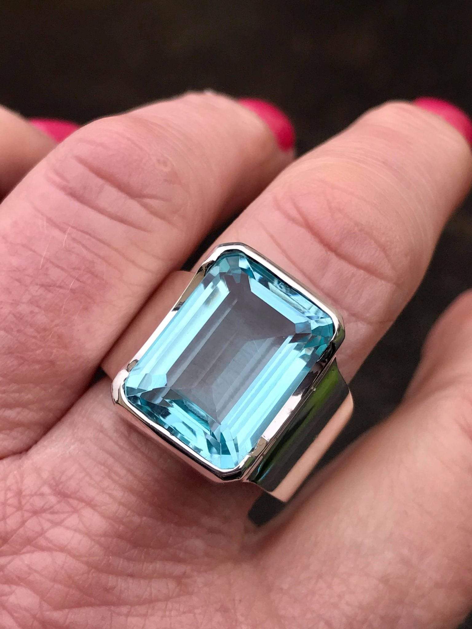 Bold Aquamarine Ring - Image 6