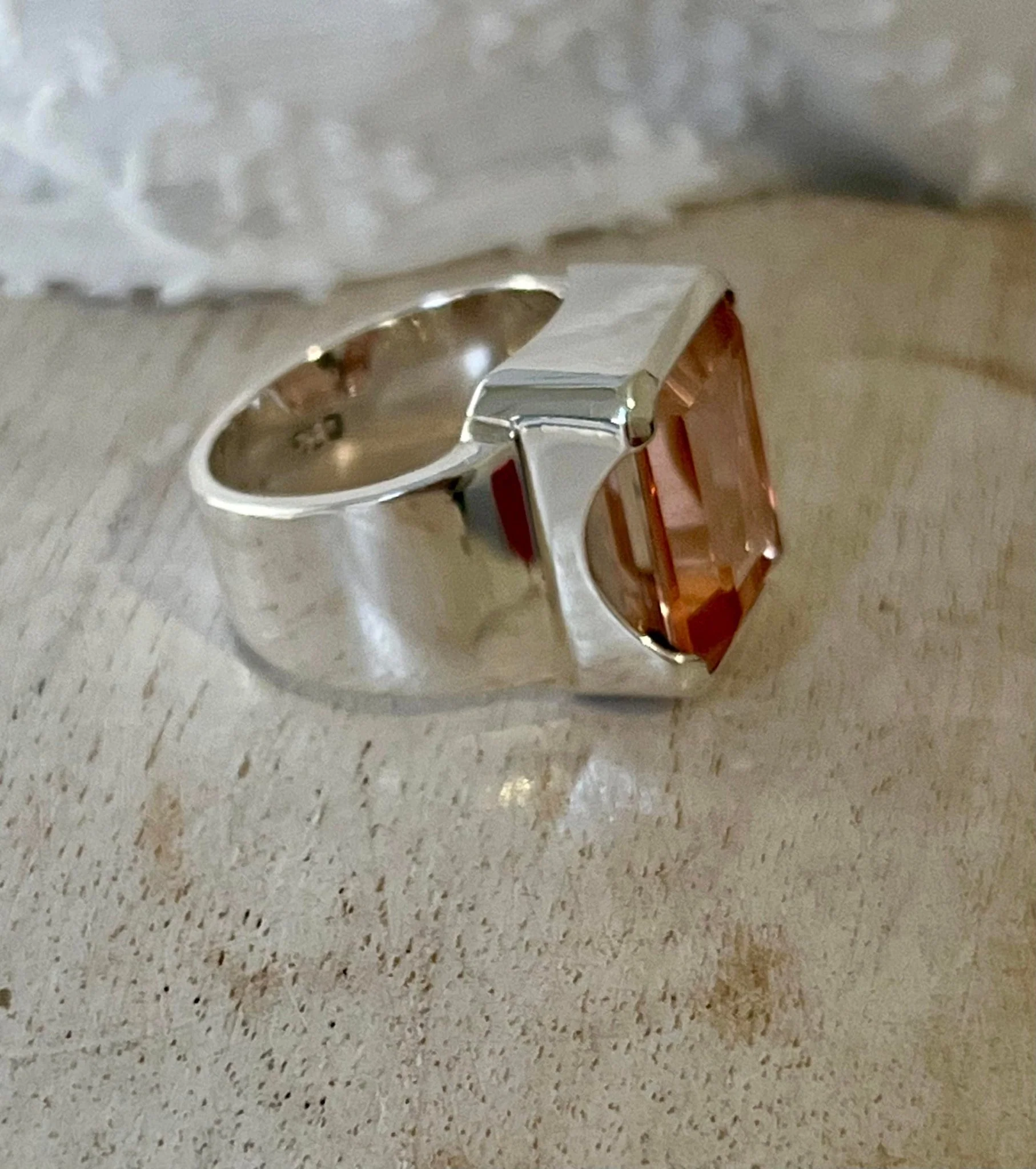 Bold Morganite Quartz Ring - Image 10