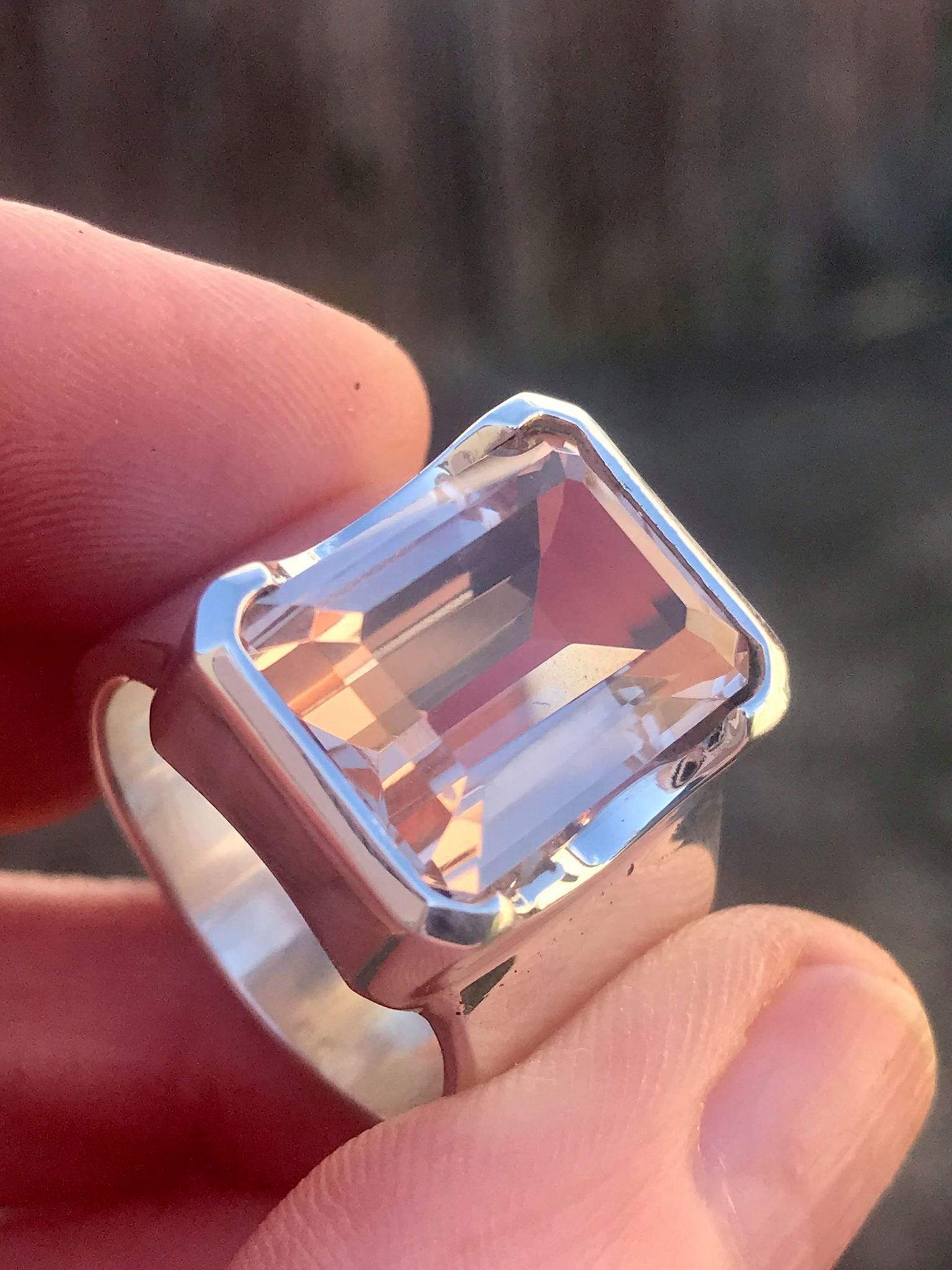 Bold Morganite Quartz Ring - Image 4