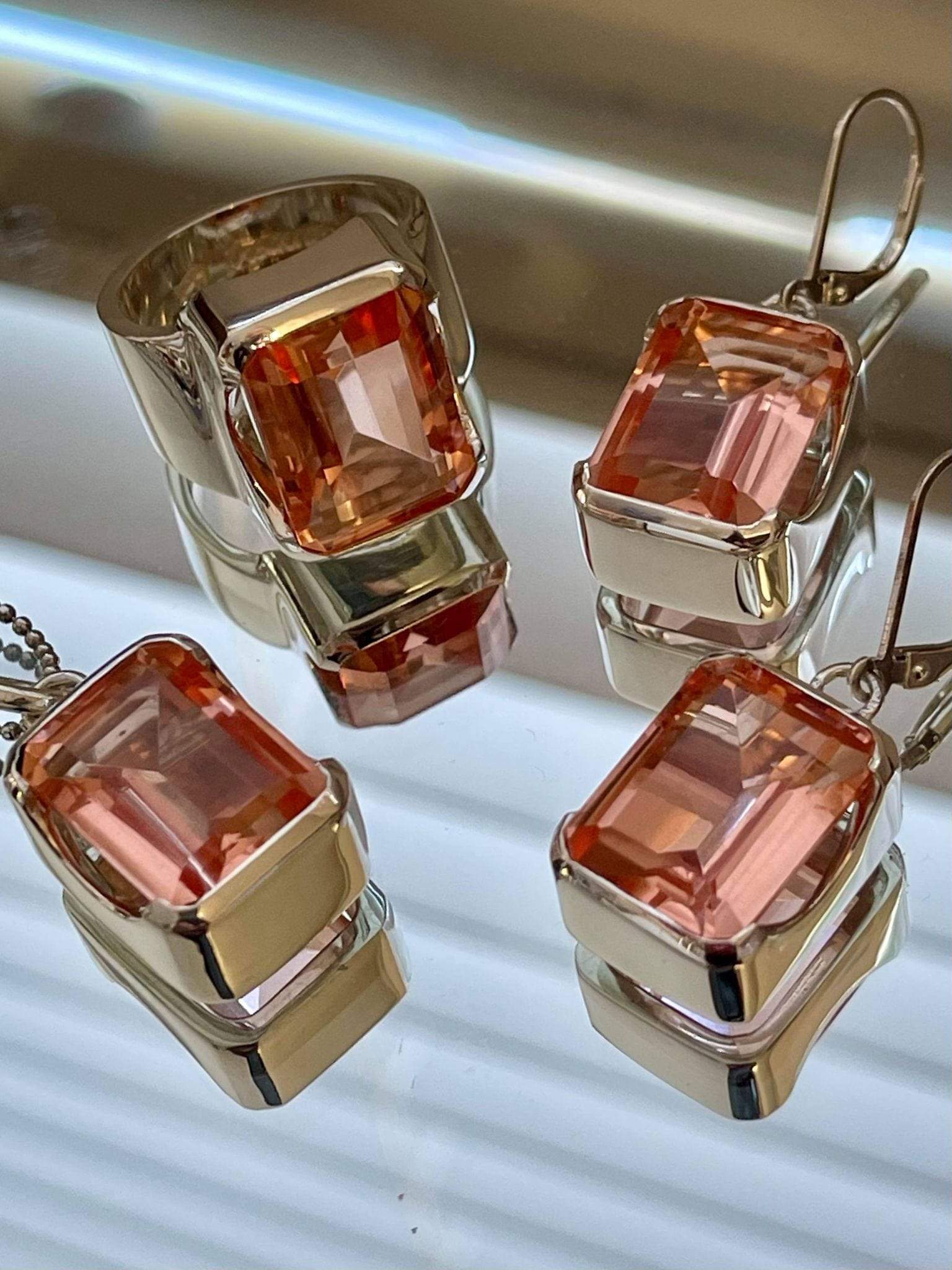 Bold Morganite Quartz Ring - Image 5