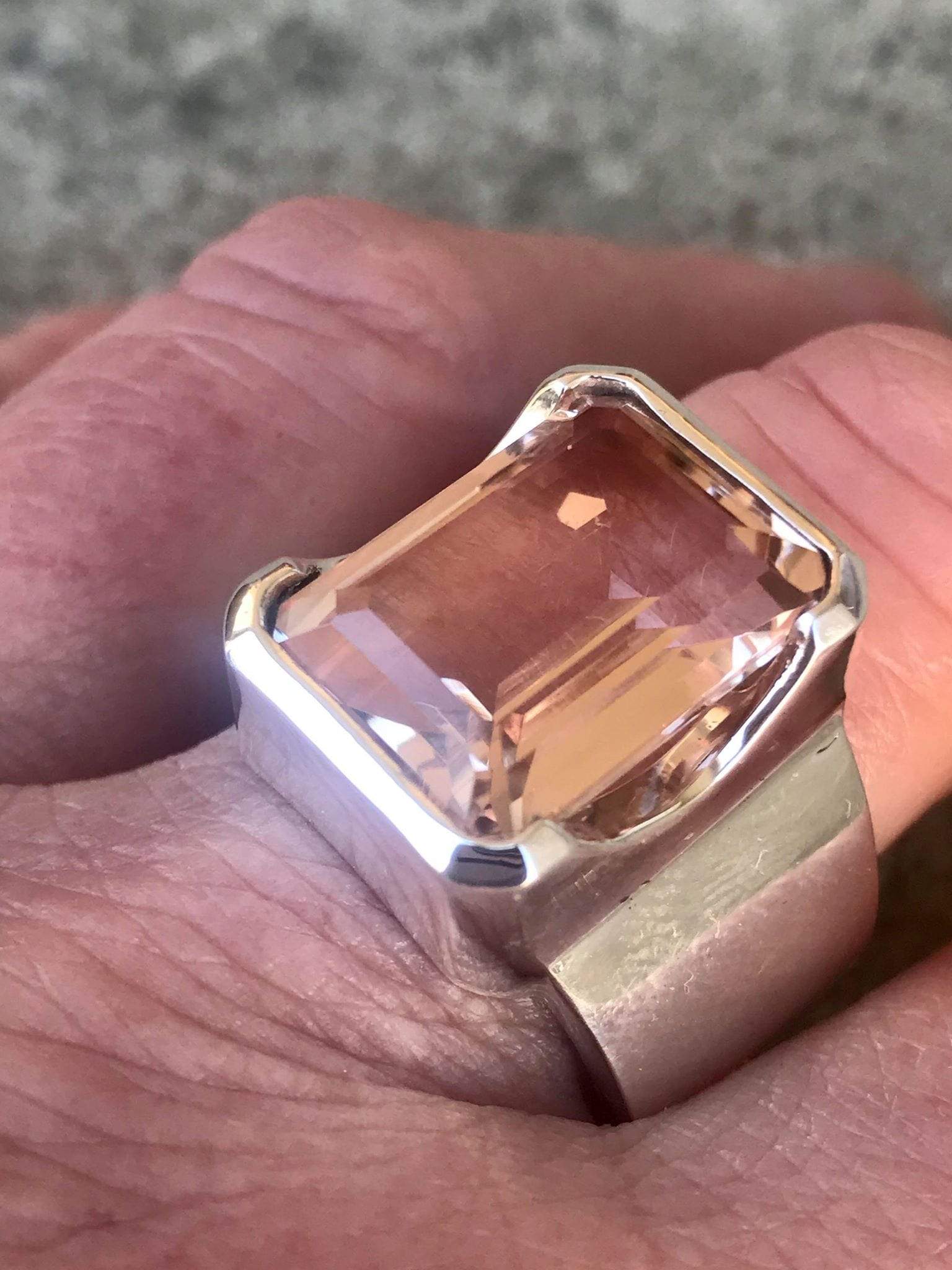 Bold Morganite Quartz Ring - Image 6