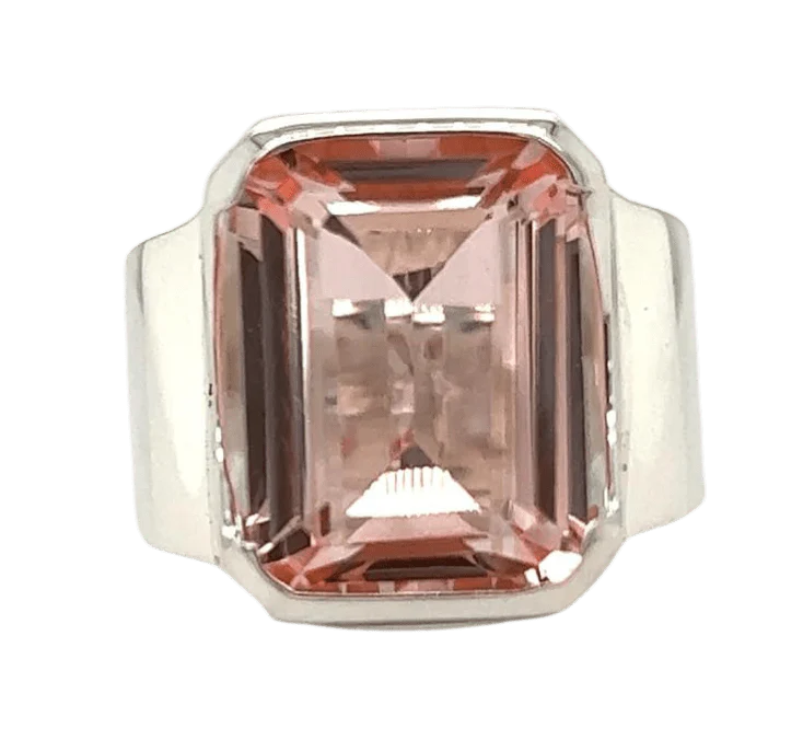 Bold Morganite Quartz Ring - Image 7