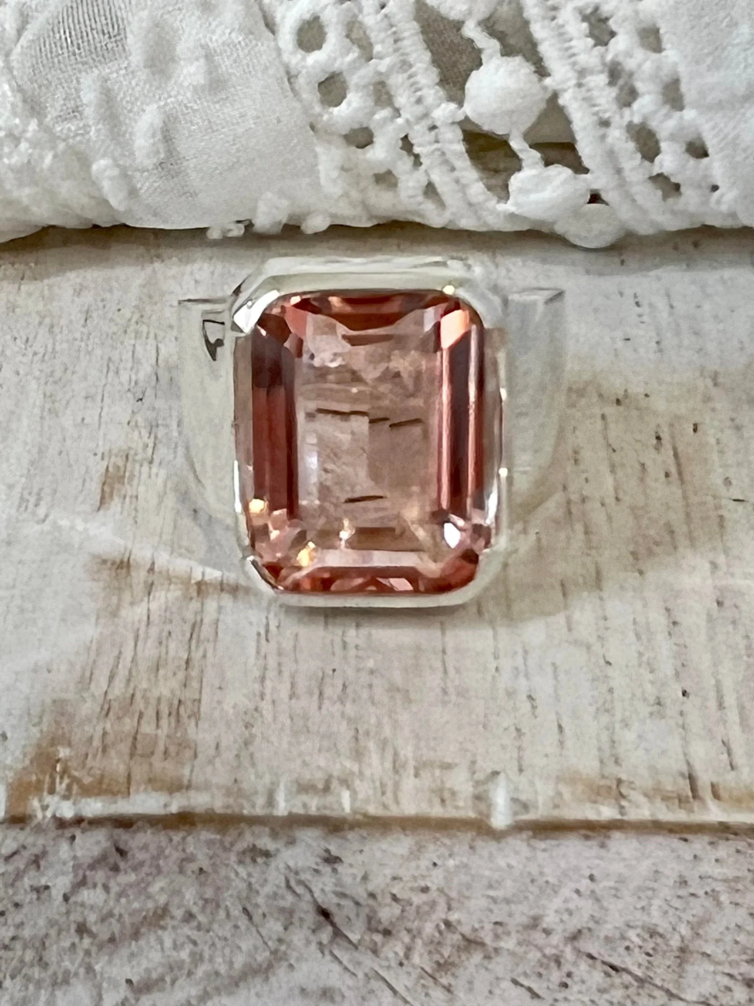 Bold Morganite Quartz Ring - Image 9