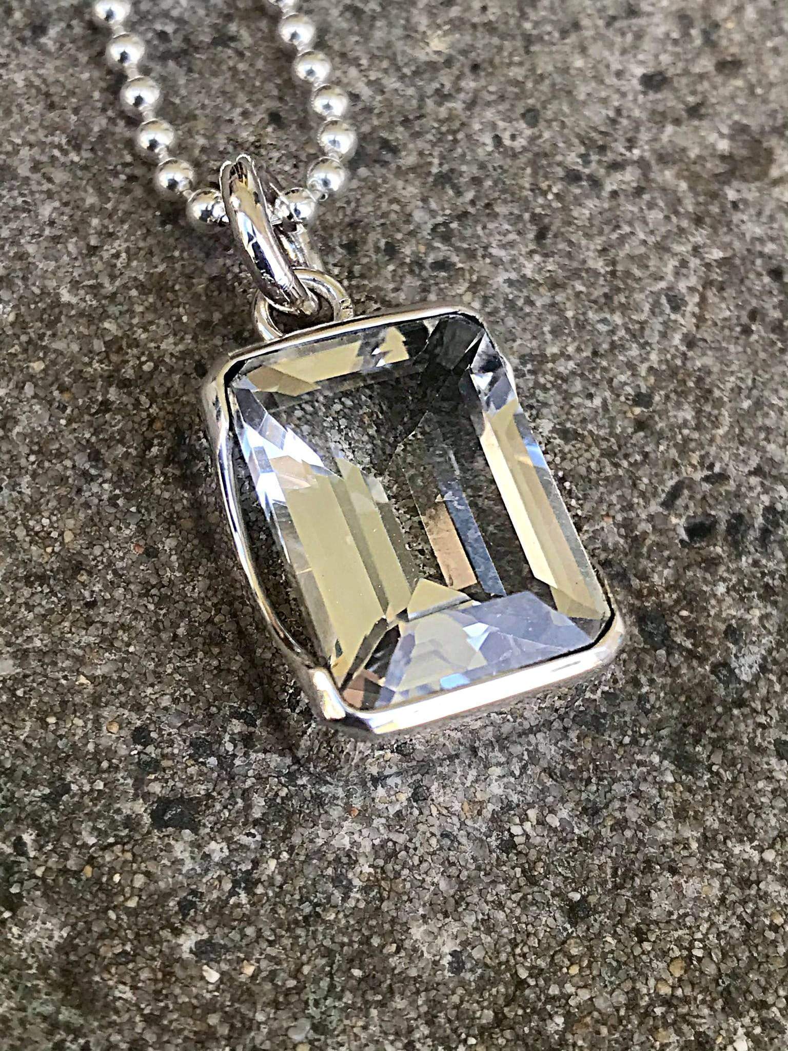 Bold White Topaz Pendant - Image 4