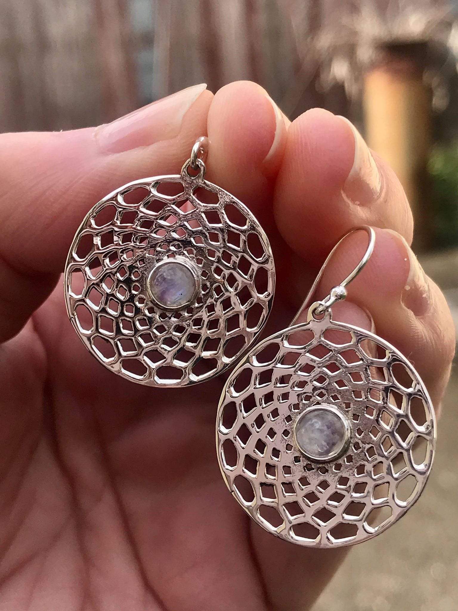 Drifting Goddess Moonstone Earrings - Image 3