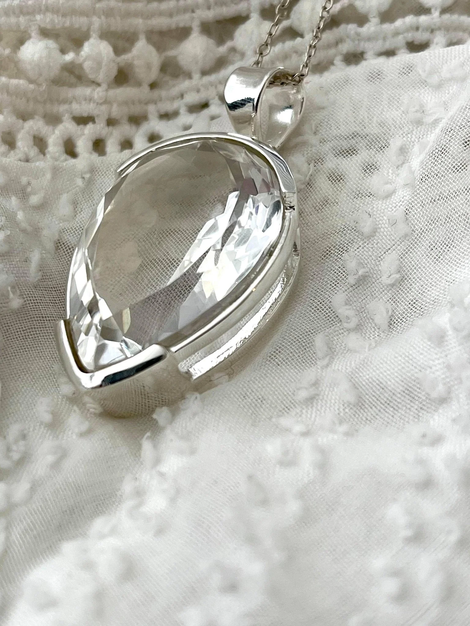 Extraordinaire White Topaz Pendant - Image 6