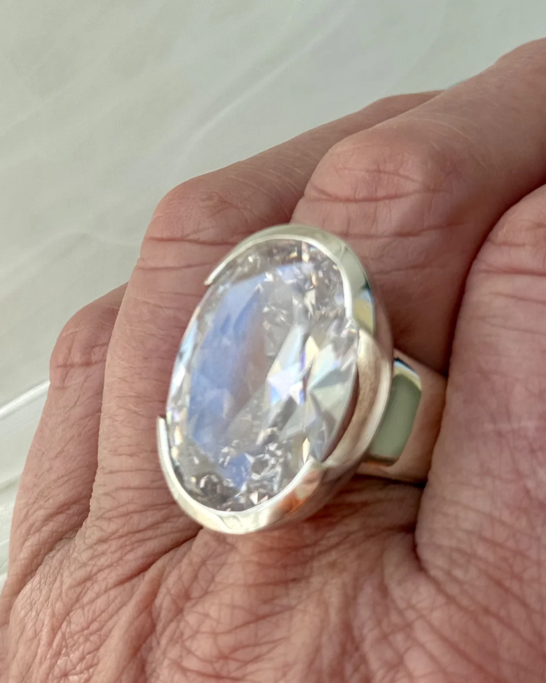 Extraordinaire White Topaz Ring - Image 4