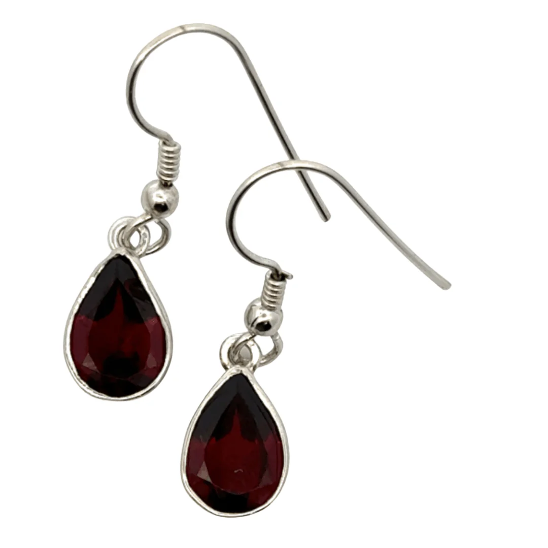 Garnet Glimmer Gemstone Earrings - Image 3