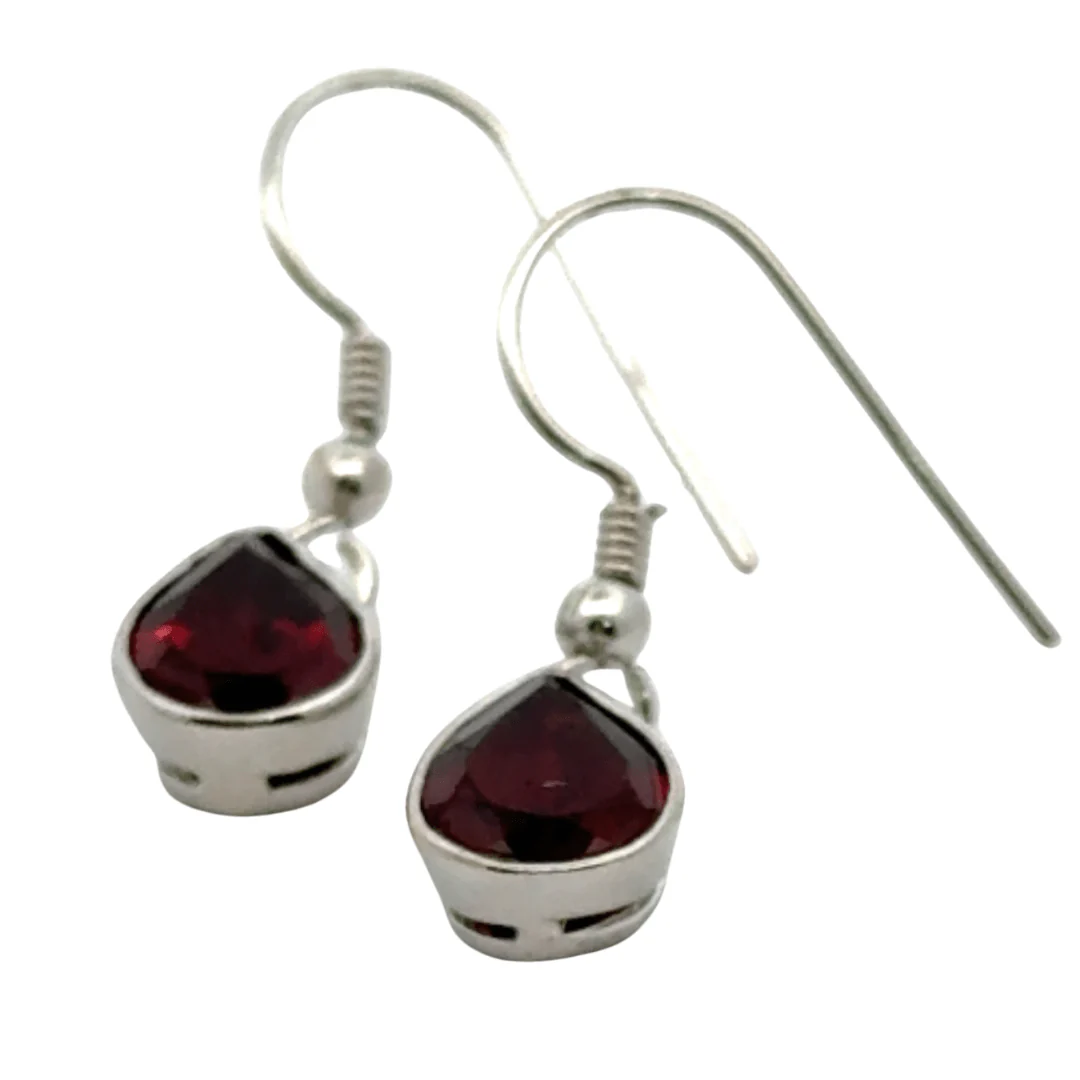 Garnet Glimmer Gemstone Earrings - Image 5