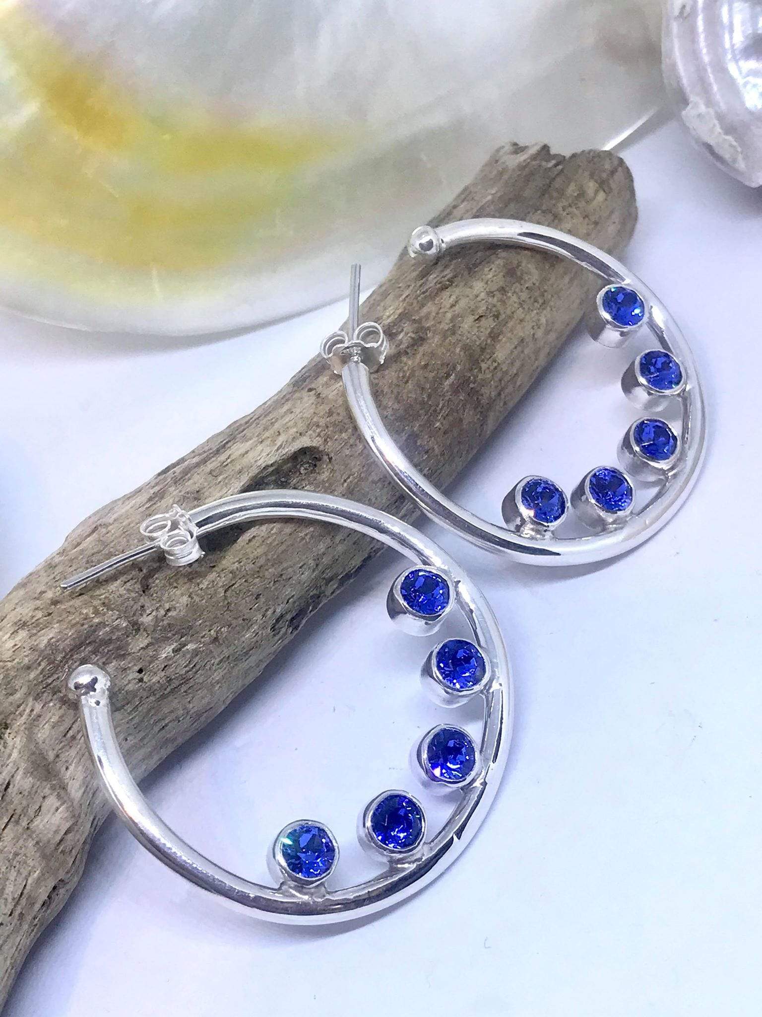 Gemcare Hoops Blue Topaz - Image 4