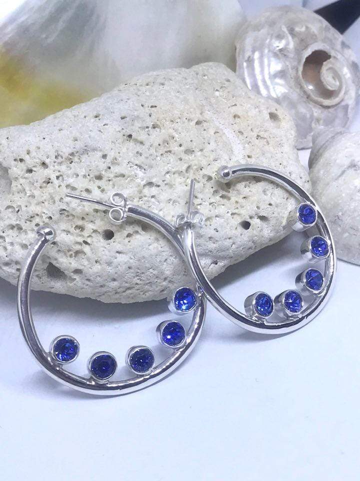 Gemcare Hoops Blue Topaz - Image 5