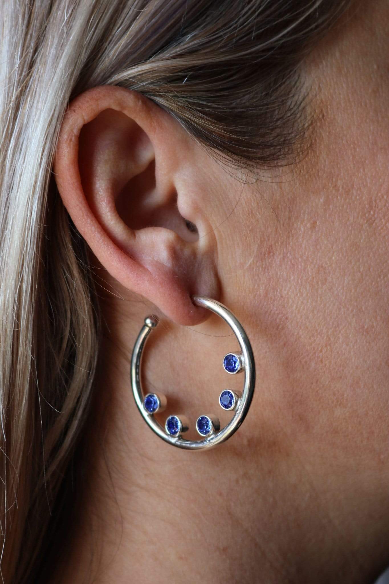 Gemcare Hoops Blue Topaz - Image 6