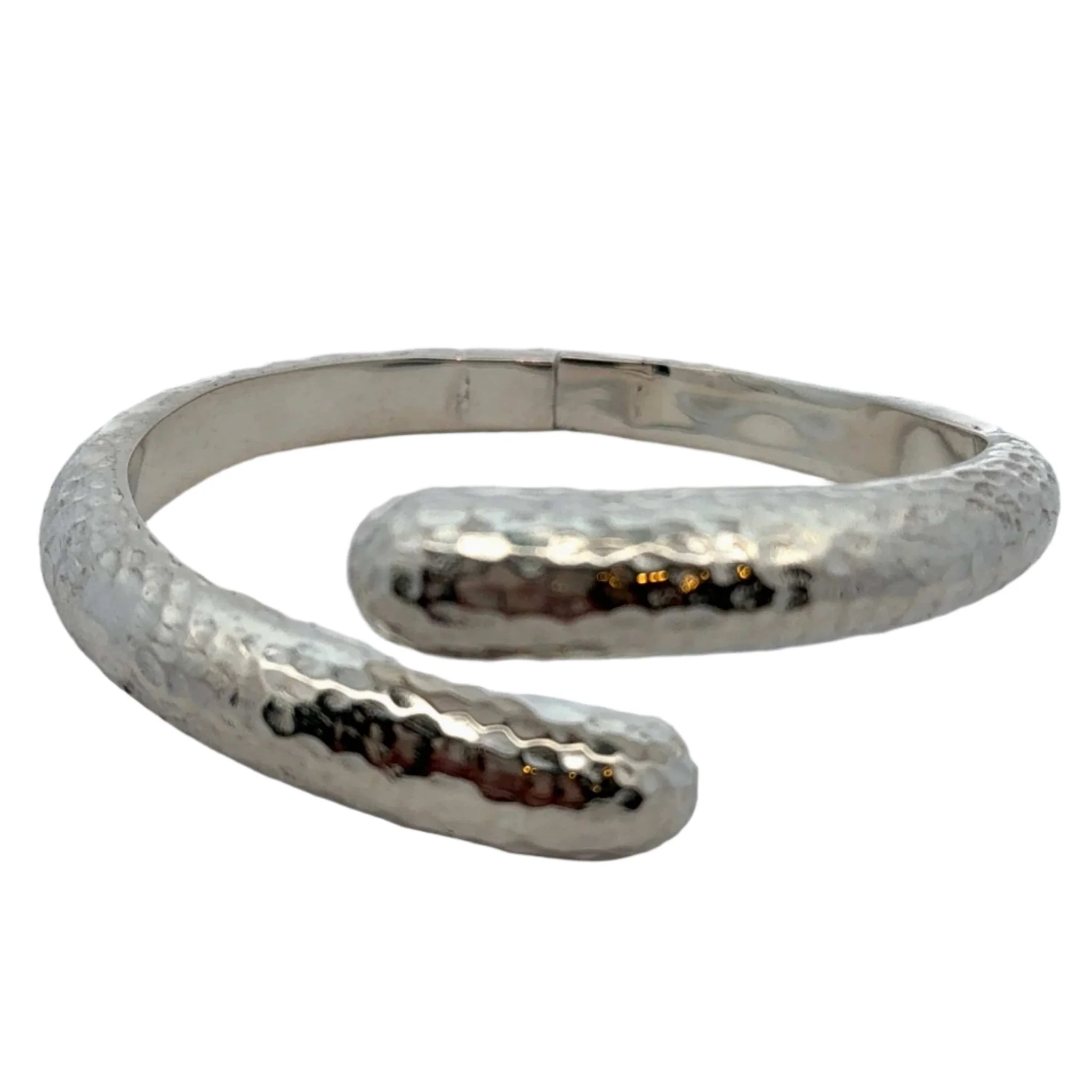 Hammered Hinged Bangle - Image 5