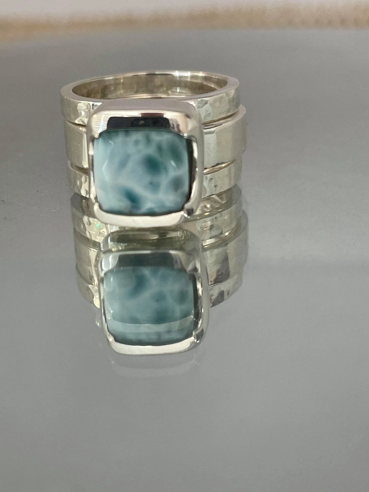 Larimar Trilogy Ring Set - Image 5