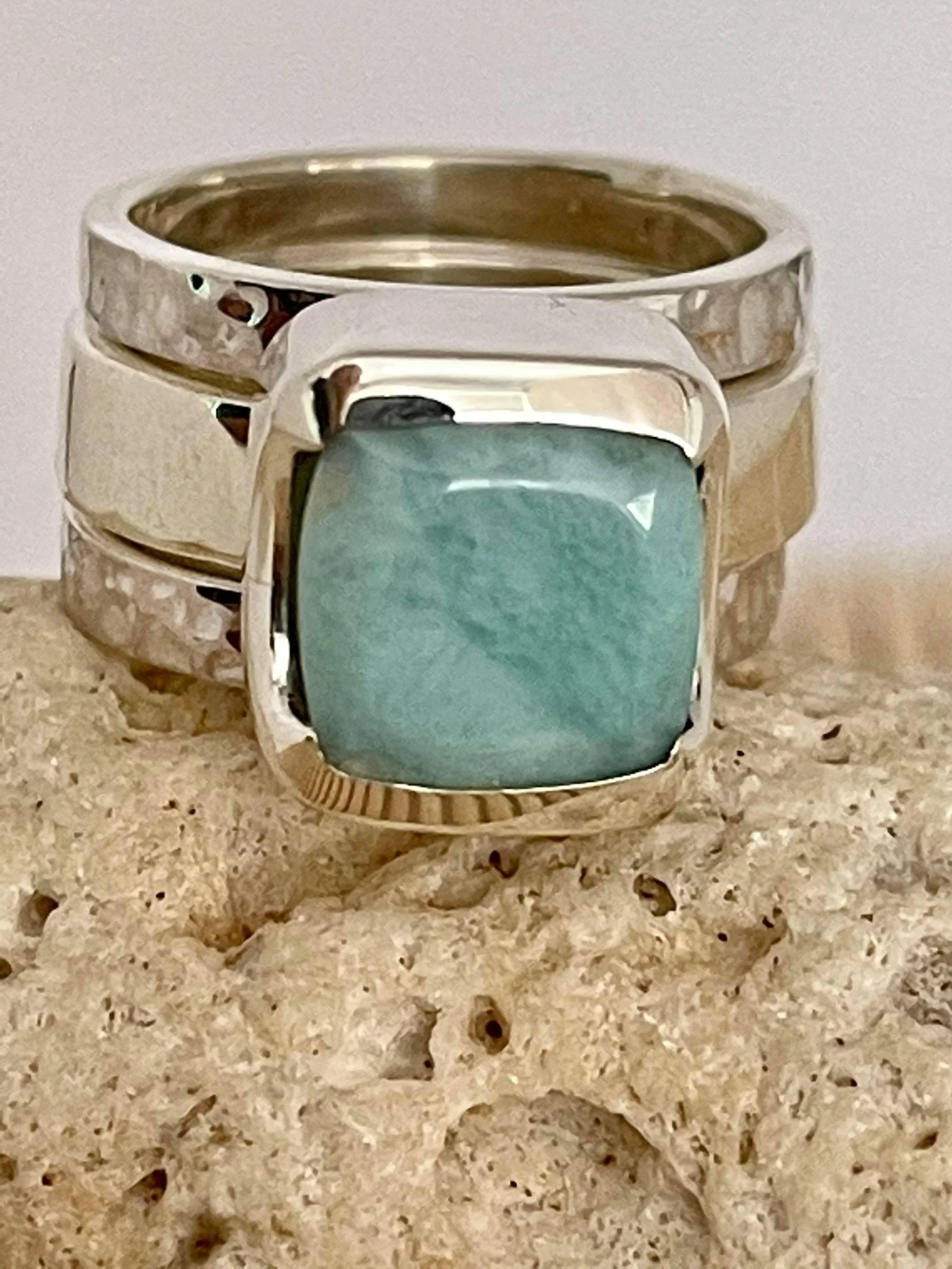 Larimar Trilogy Ring Set - Image 6