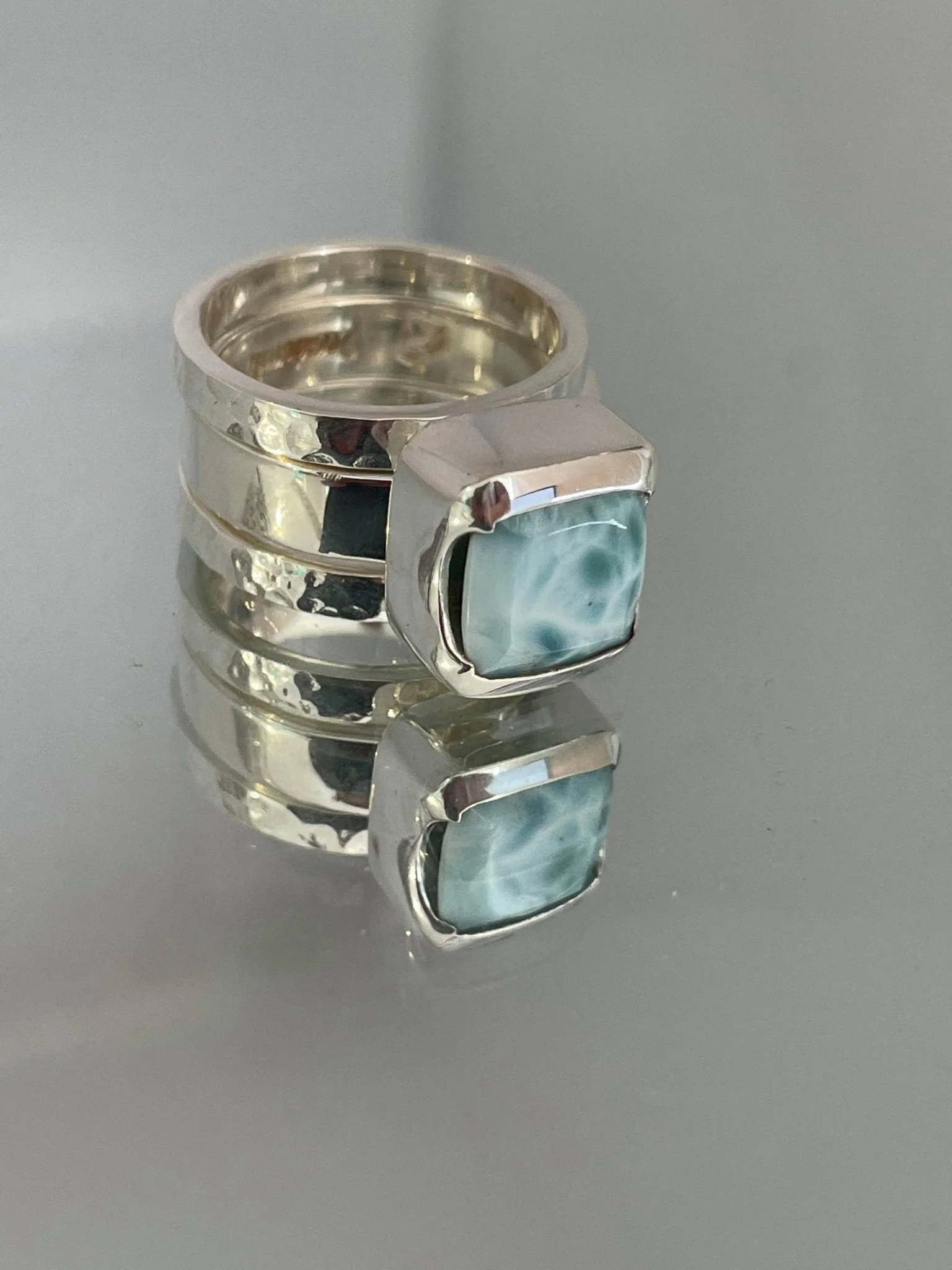 Larimar Trilogy Ring Set - Image 7