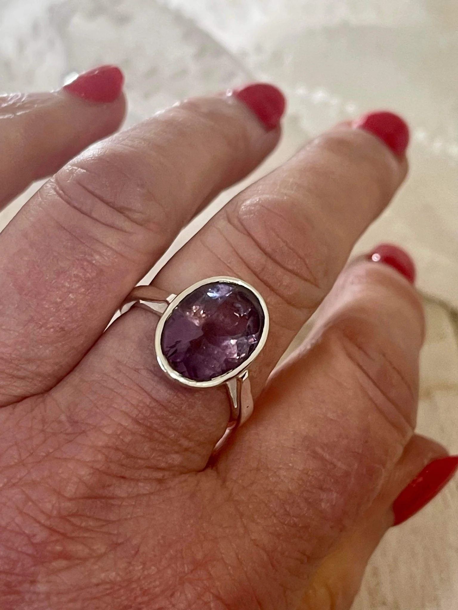 Ovale Amethyst Ring - Image 6