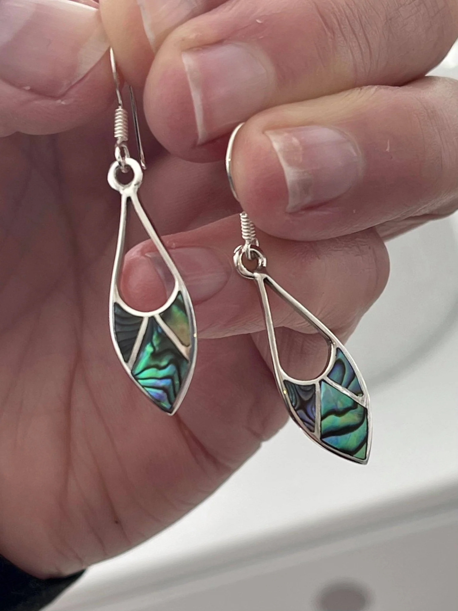 Pendulum Paua earrings - Image 3