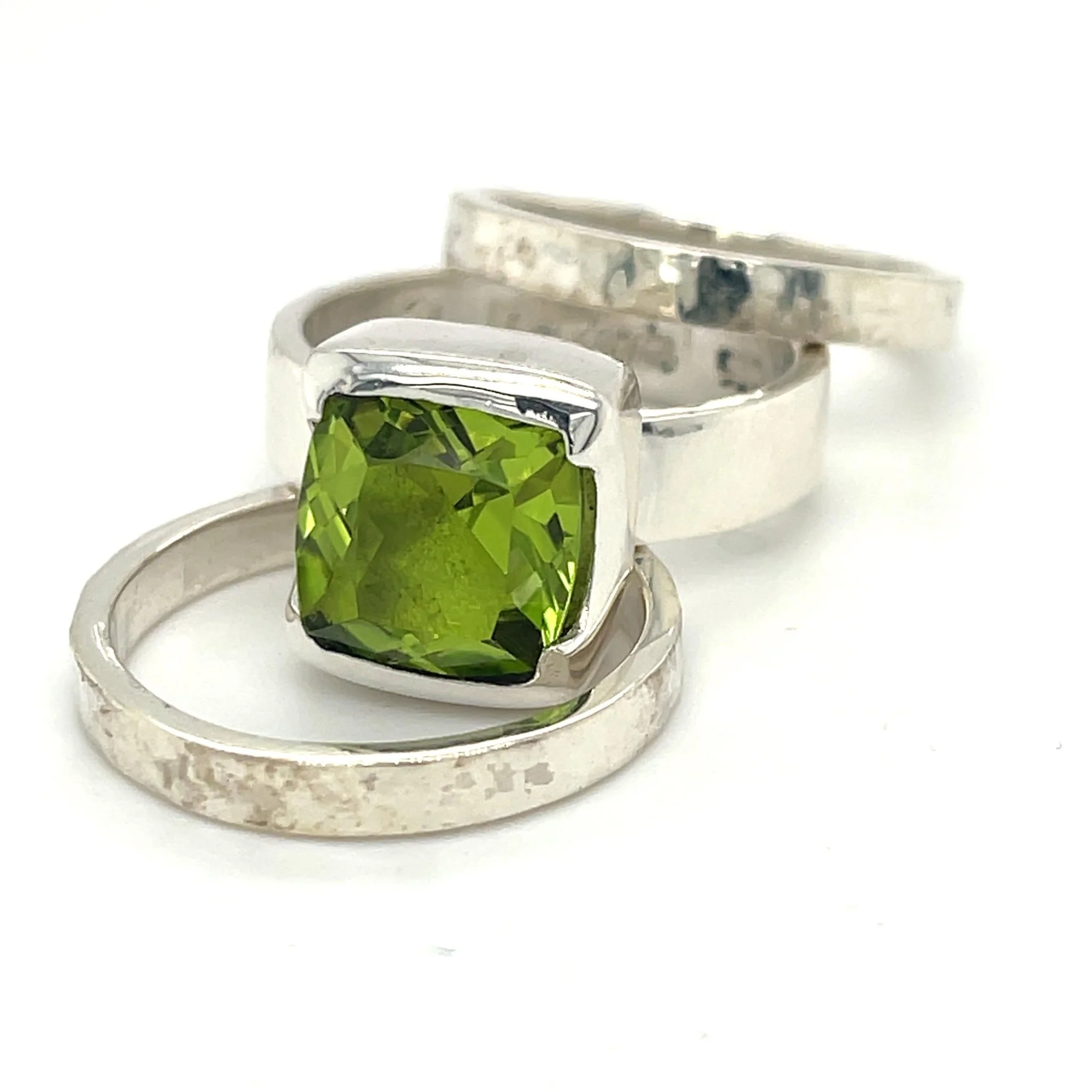 Peridot Trilogy Ring Set - Image 4