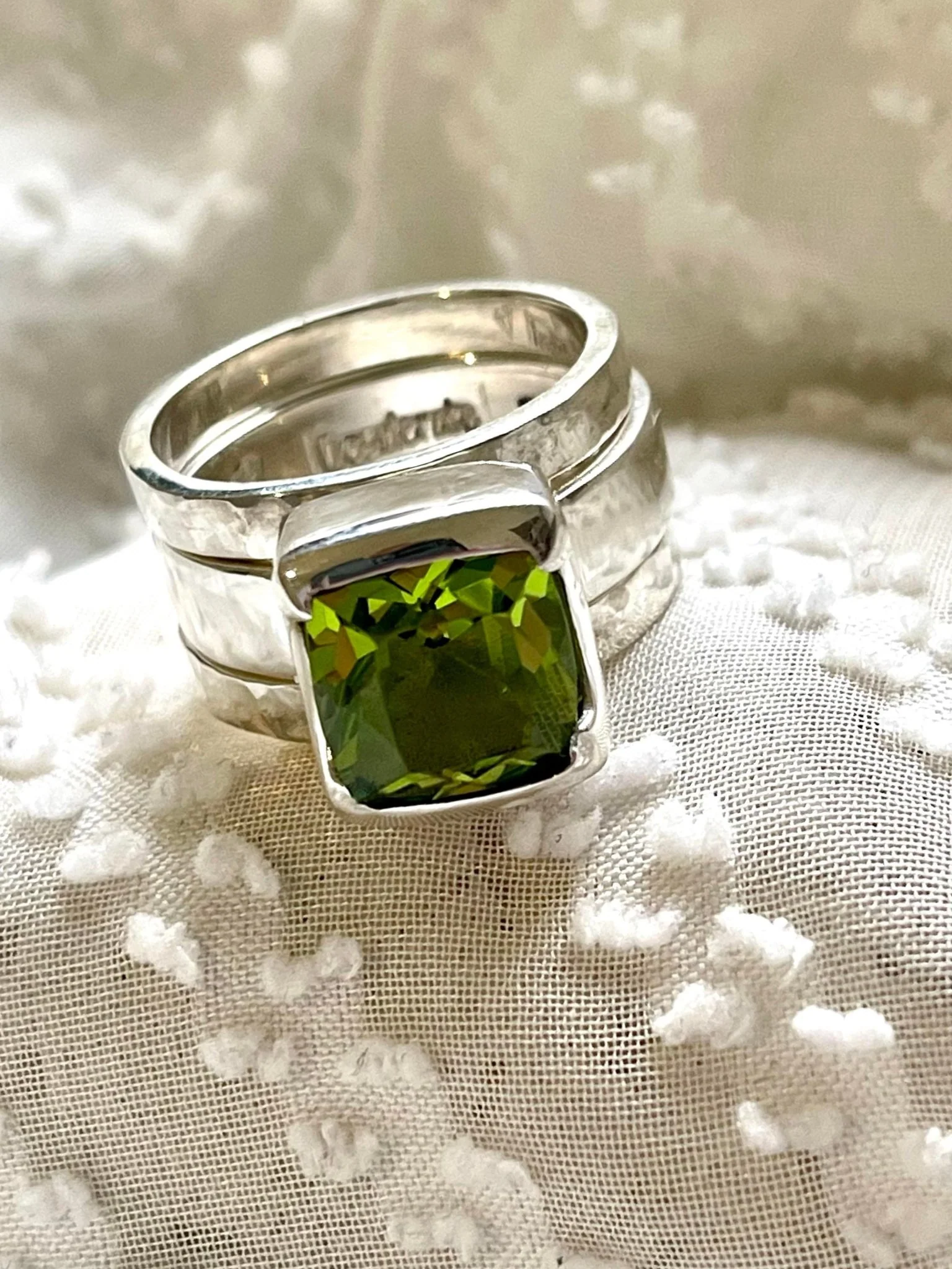 Peridot Trilogy Ring Set - Image 5