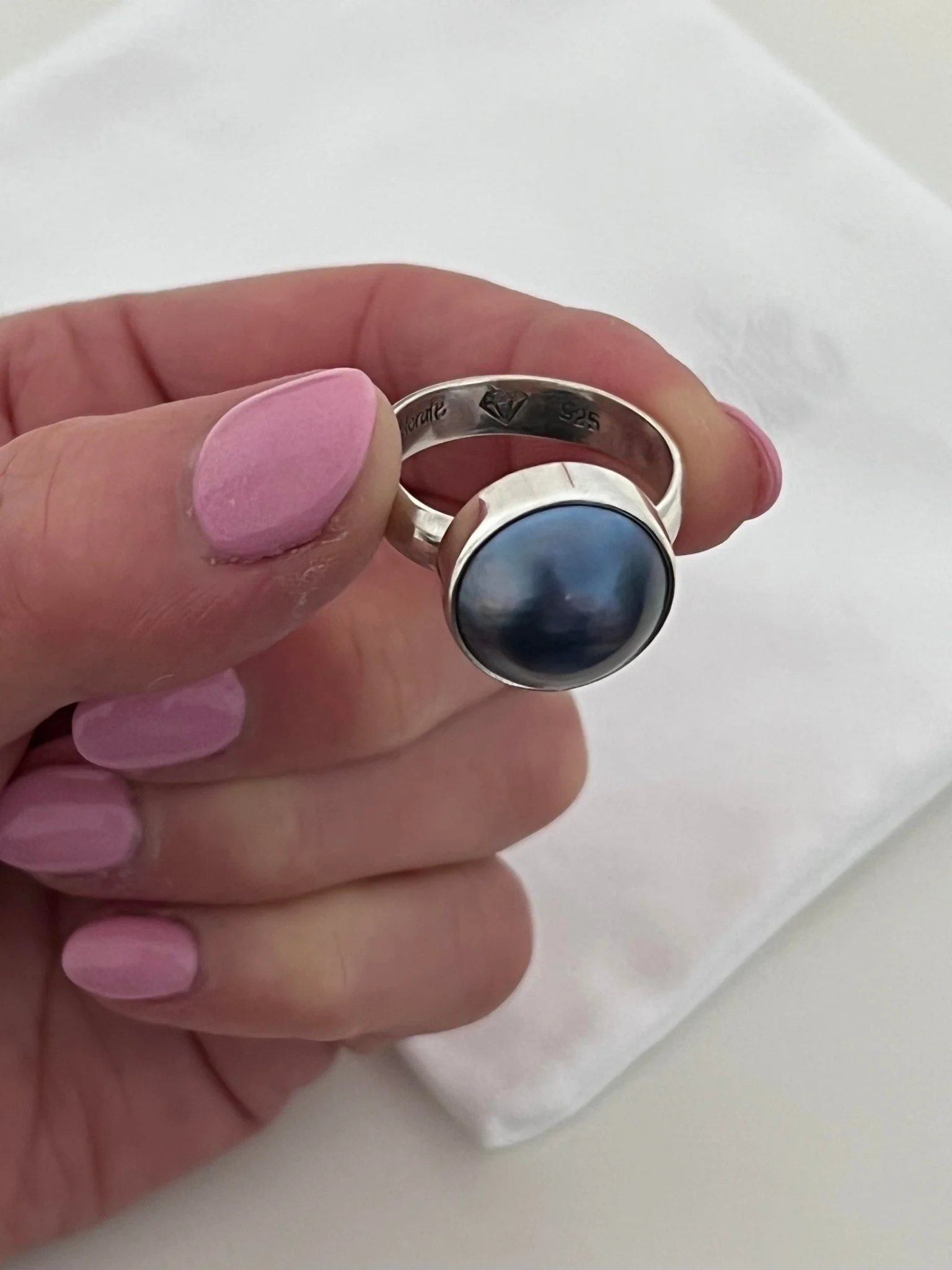 Under The Sun Blue Pearl Ring - Image 3