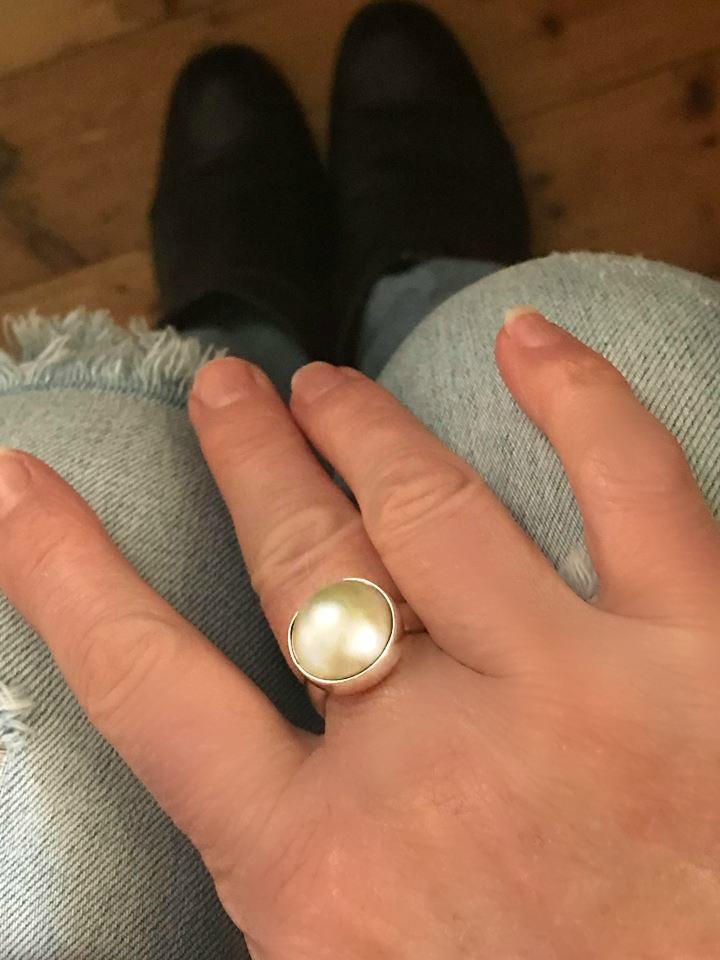 Under The Sun Pearl Ring - White - Image 4