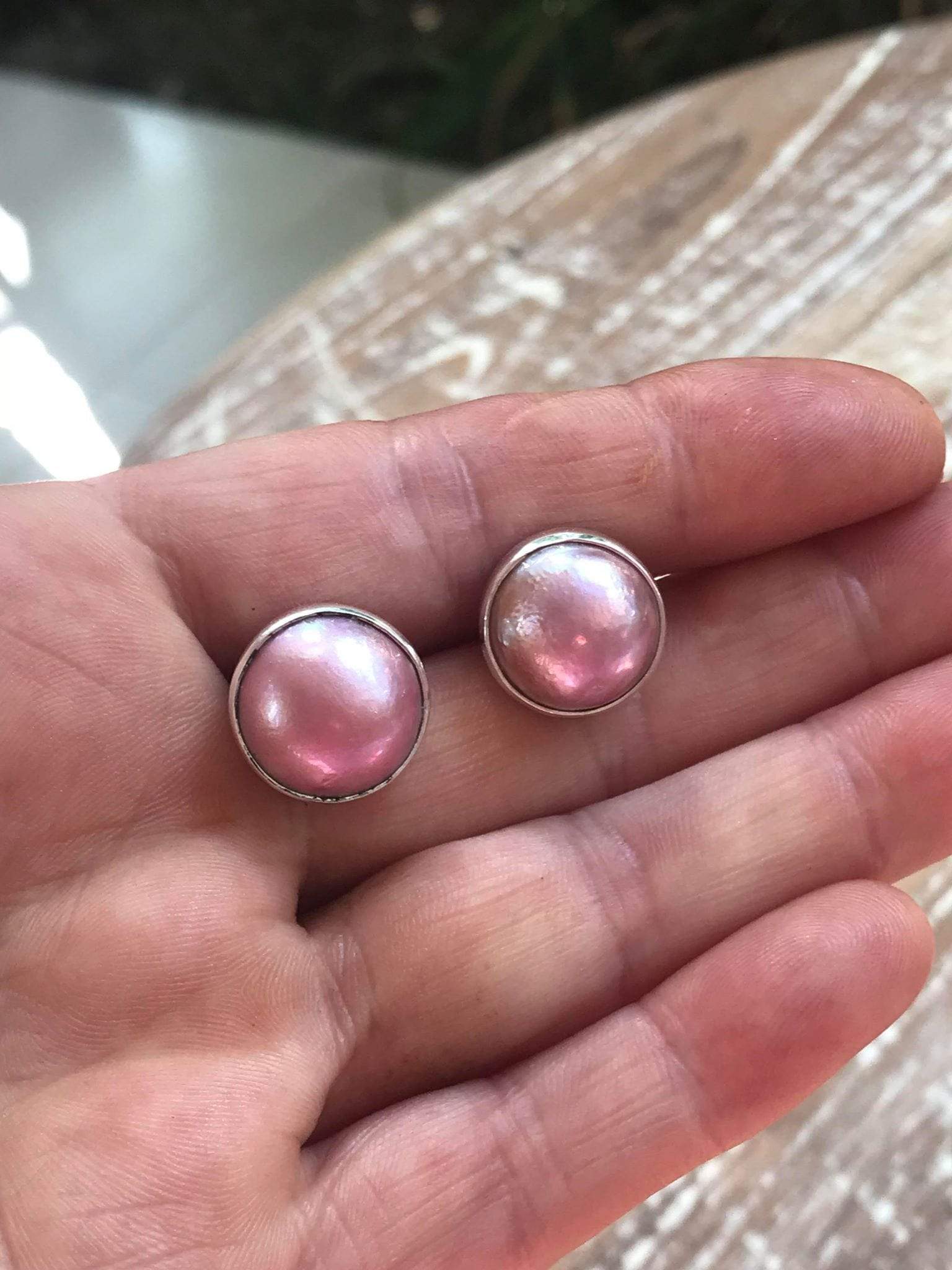 Under The Sun Pearl Studs - Pink - Image 4