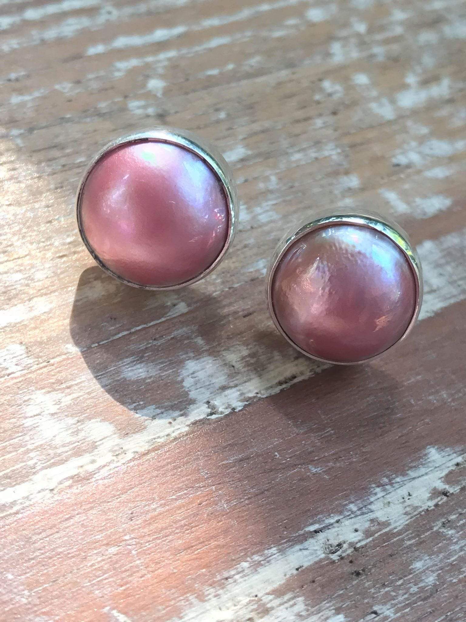 Under The Sun Pearl Studs - Pink - Image 6