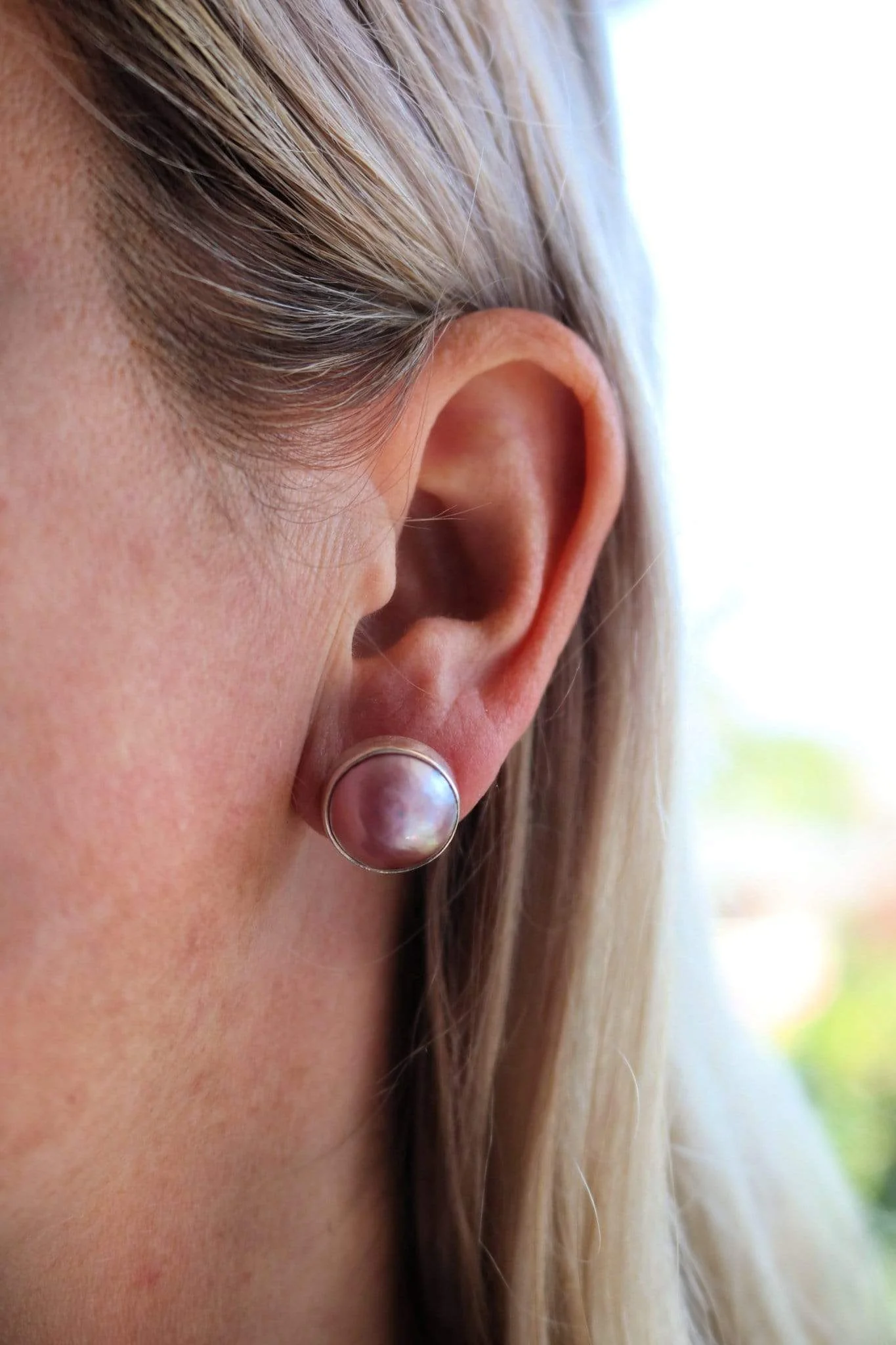 Under The Sun Pearl Studs - Pink - Image 7