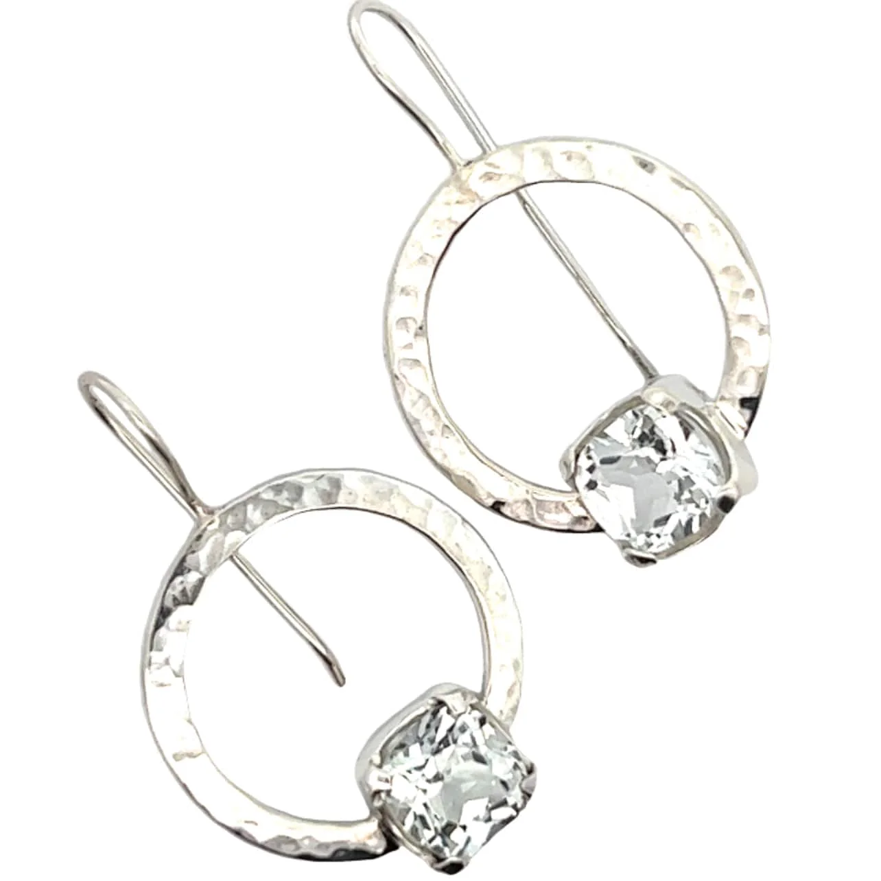White Topaz Trilogy Earrings - Image 3