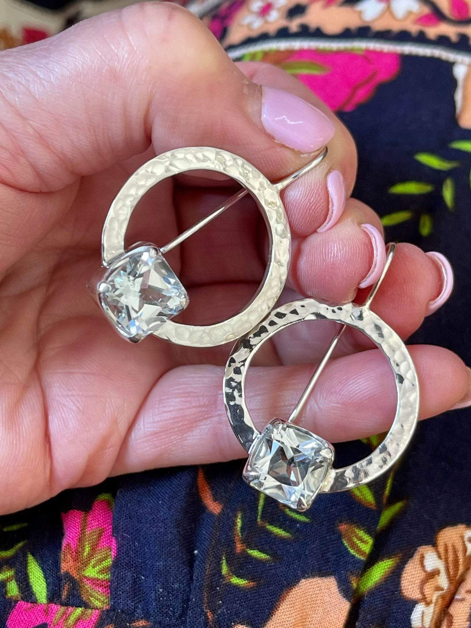 White Topaz Trilogy Earrings - Image 4