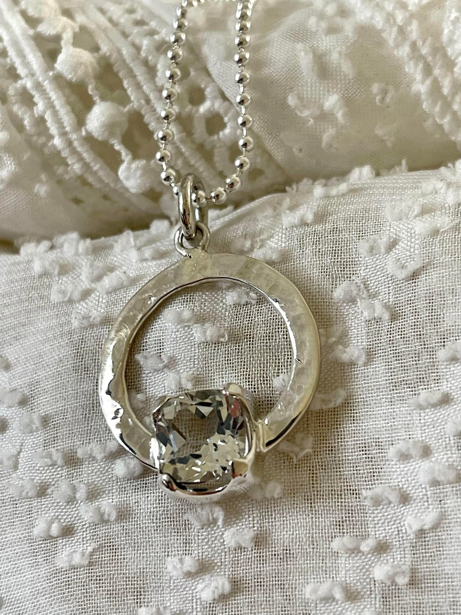 White Topaz Trilogy Pendant - Image 5