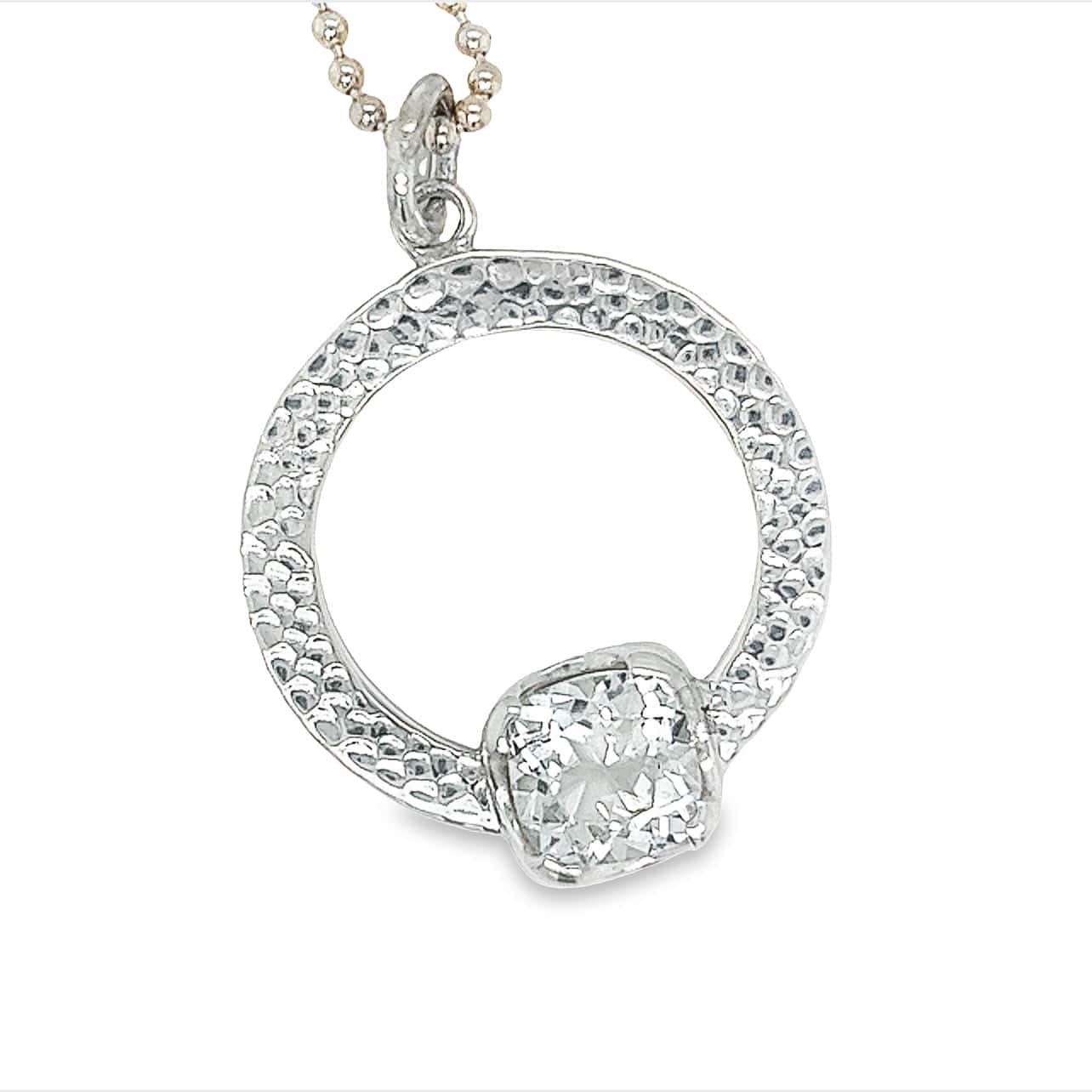 White Topaz Trilogy Pendant - Image 6