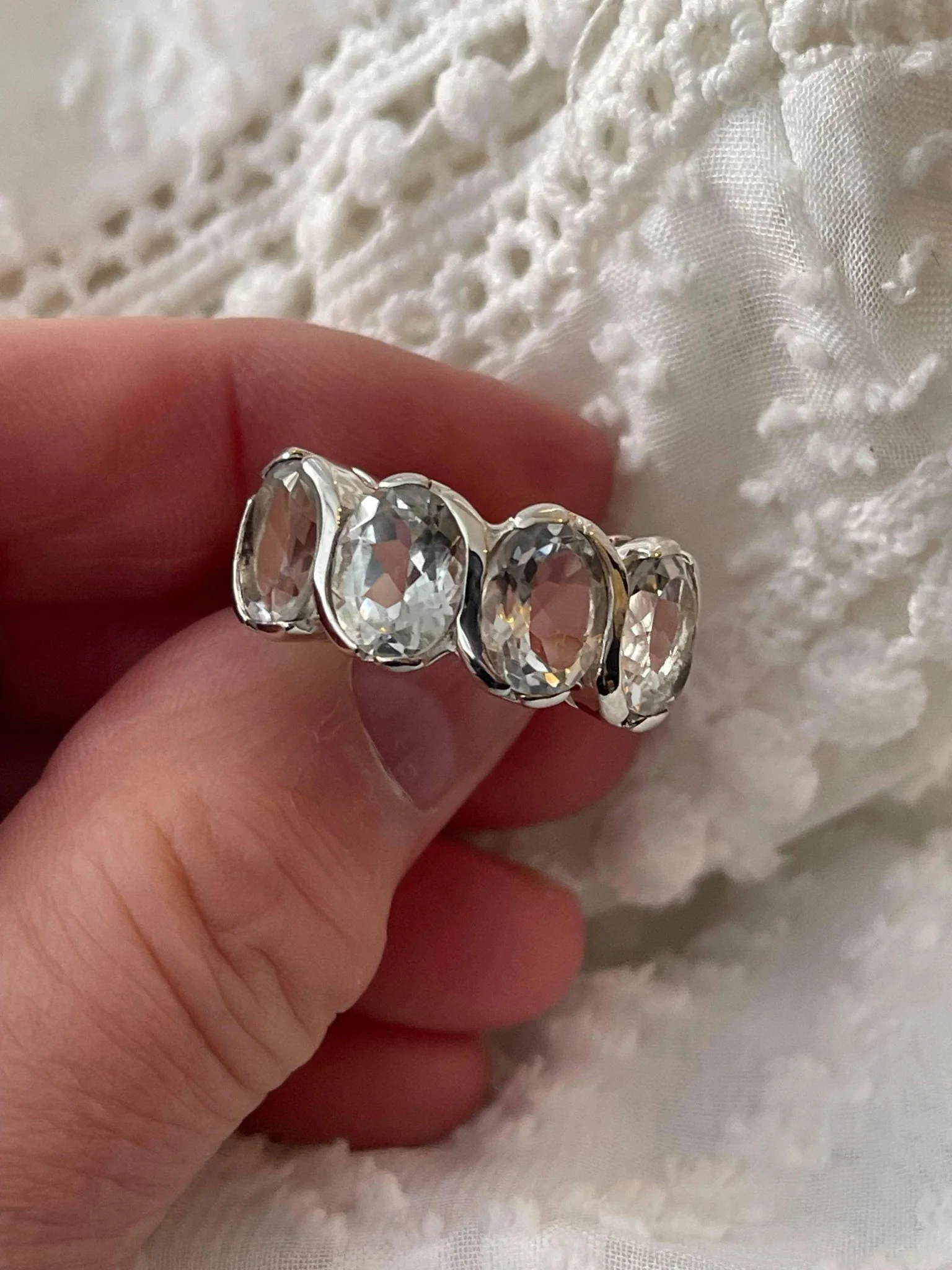 White Topaz Tutti Ring - Image 3