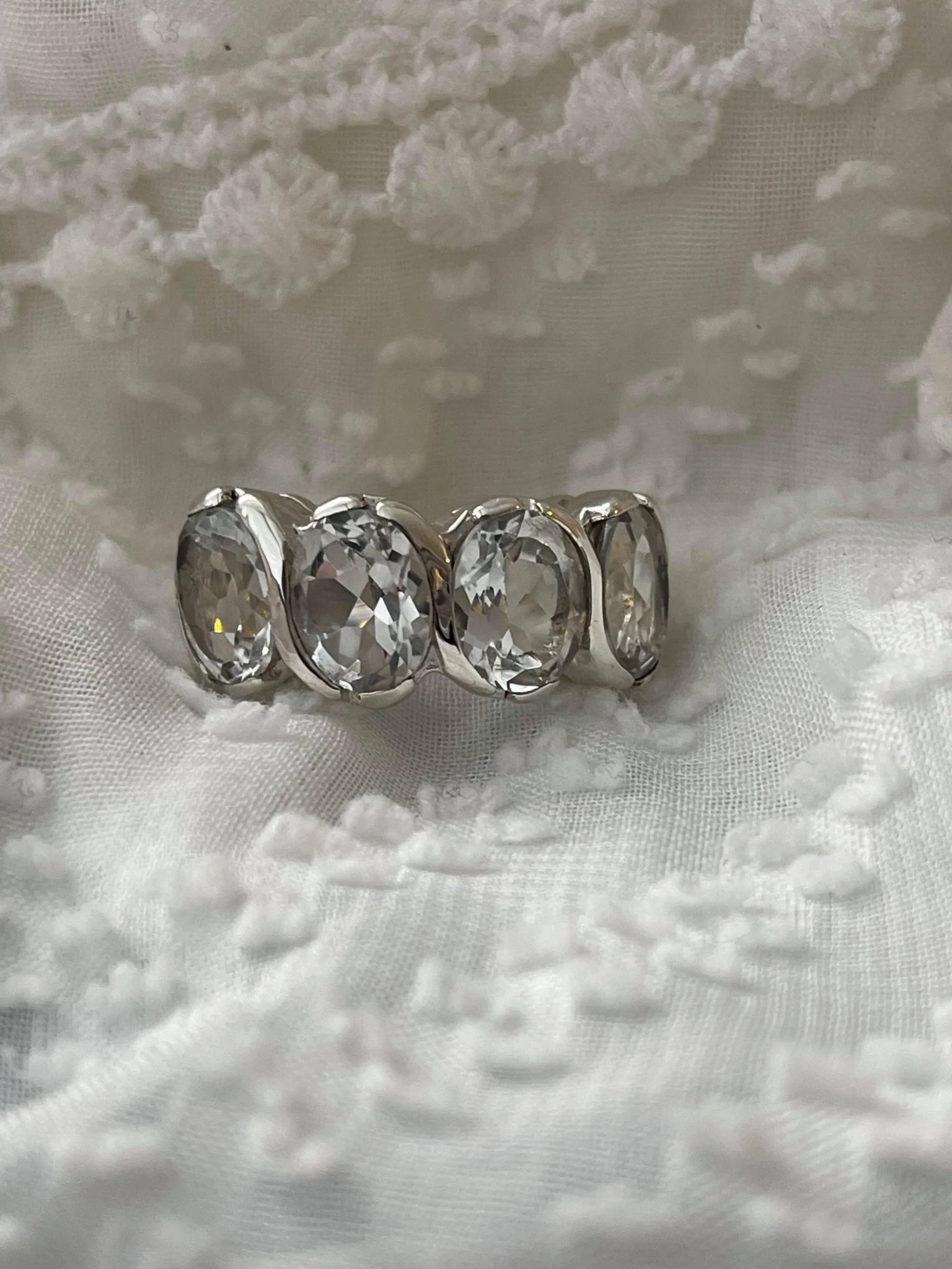 White Topaz Tutti Ring - Image 4